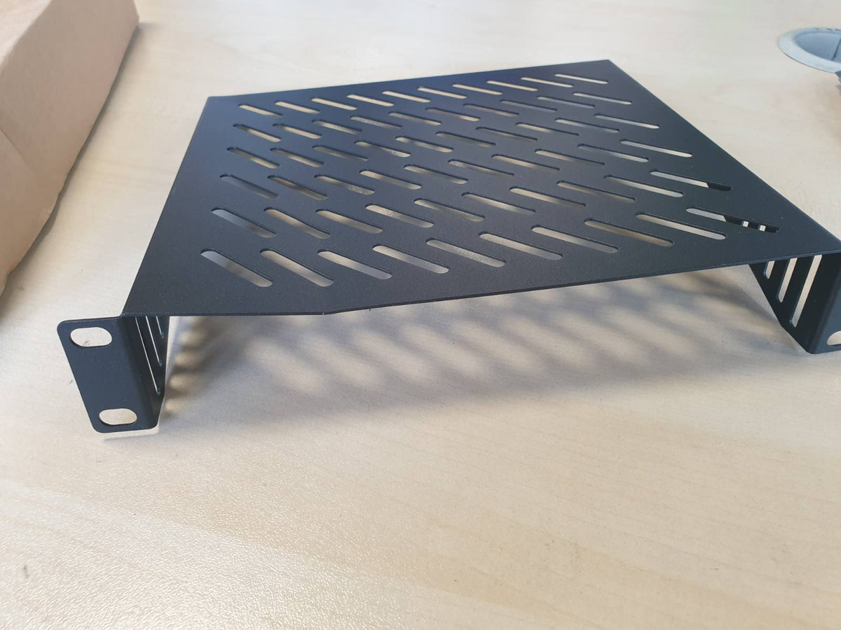 305238 - GEEEKPI Rafti i rafteve të serverave me 2 copë 1U – Raft kantilever i ventiluar 10 inç, 200 mm i thellë, i përshtatshëm për kabinetet e serverave 10 inç dhe kabinetet e rrjetit DeskPi RackMate T1/T0 (i zi)