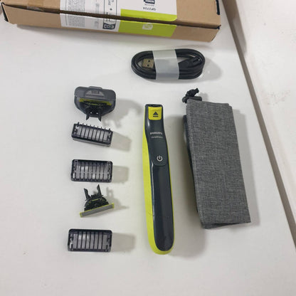 305870 - PHILIPS Makinë rroje dhe prerëse mjekre OneBlade 360, 2 tehe 360, 3 krehër për mjekër (1, 3, 5 mm), QP2724/31