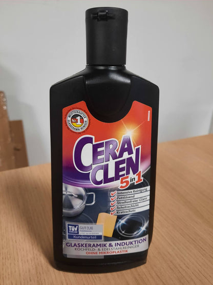 304046 - CERACLEN Pastrues & Kujdes për Soba Qelqi-Qeramiku dhe Induksioni, 1 x 200 ml.