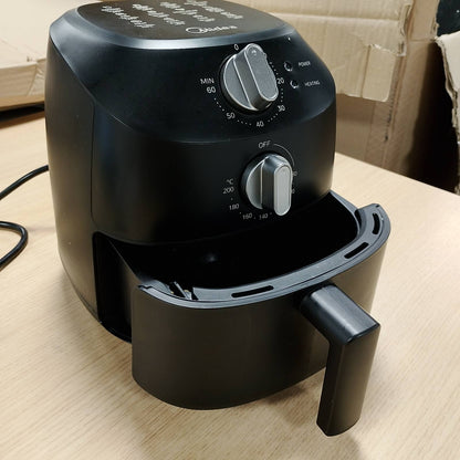 320822 - Midea - Fritezë me ajër të nxehtë 2L, 1150W, Skuqje pa vaj, Funksion fikjeje automatike, Pastrim i lehtë, Pa BPA, E zezë