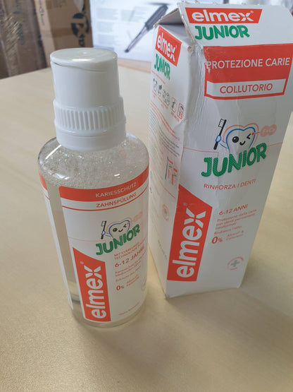 290538 - ELMEX Shpëlarës goje Junior Cavity Protection (6-12 vjeç) 400 ml, me përmbajtje fluori, mbron dhëmbët e rinj dhe të përhershëm nga kavitetet, me aromë menteje