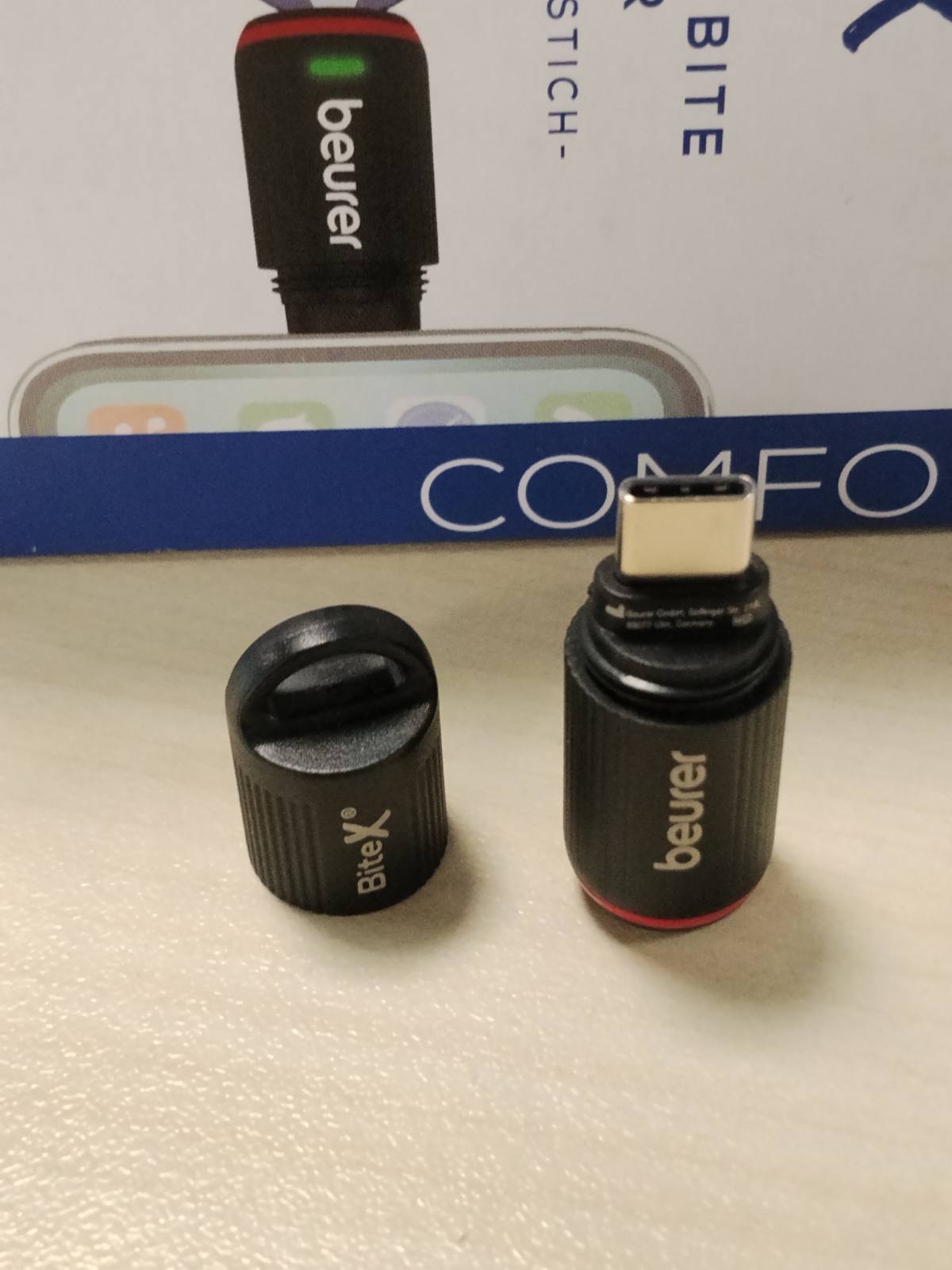 321331 - BEURER - Shërues Elektrik i Pickimeve të Insekteve BiteX Go Deep - Ngrohës për pickime - USB-C - me Dritë