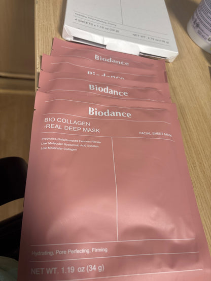 290383 - BIODANCE Maska Bio-Collagen Real Deep, Pako me 4, maskë për fytyrën, rafinim i poreve, trajtim i rrudhave