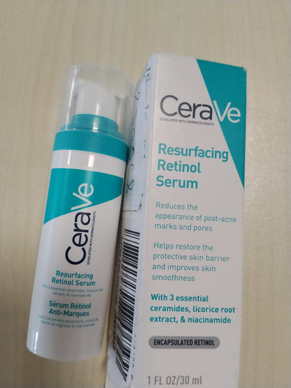 290068 - CERAVE Serum Retinol për Ripërtëritjen e Lëkurës, 30 ml, efekt ndriçues me ekstrakt jamballi, 3 ceramide esenciale