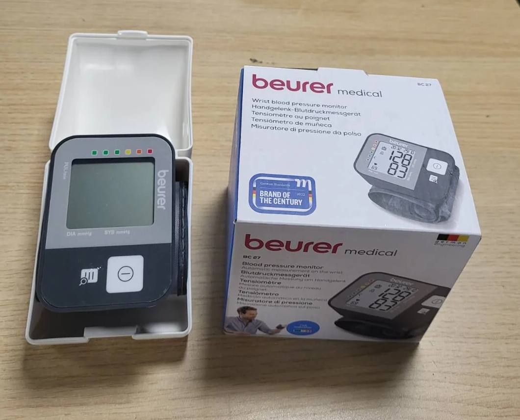 289870 - BEURER BC 27 - Monitor tensioni i gjakut për kyçin e dorës, zbulim të aritmisë, për perimetër kyçi prej 14-19.5 cm, pajisje mjekësore, transferim të dhënash në Apple Health dhe aplikacione të ngjashme