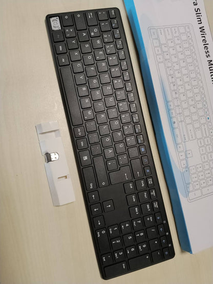 309945 - INFINMIND Tastierë ultra e hollë pa tel, 19 taste multimediale, QWERTZ, për desktop/laptop/Mac/Windows