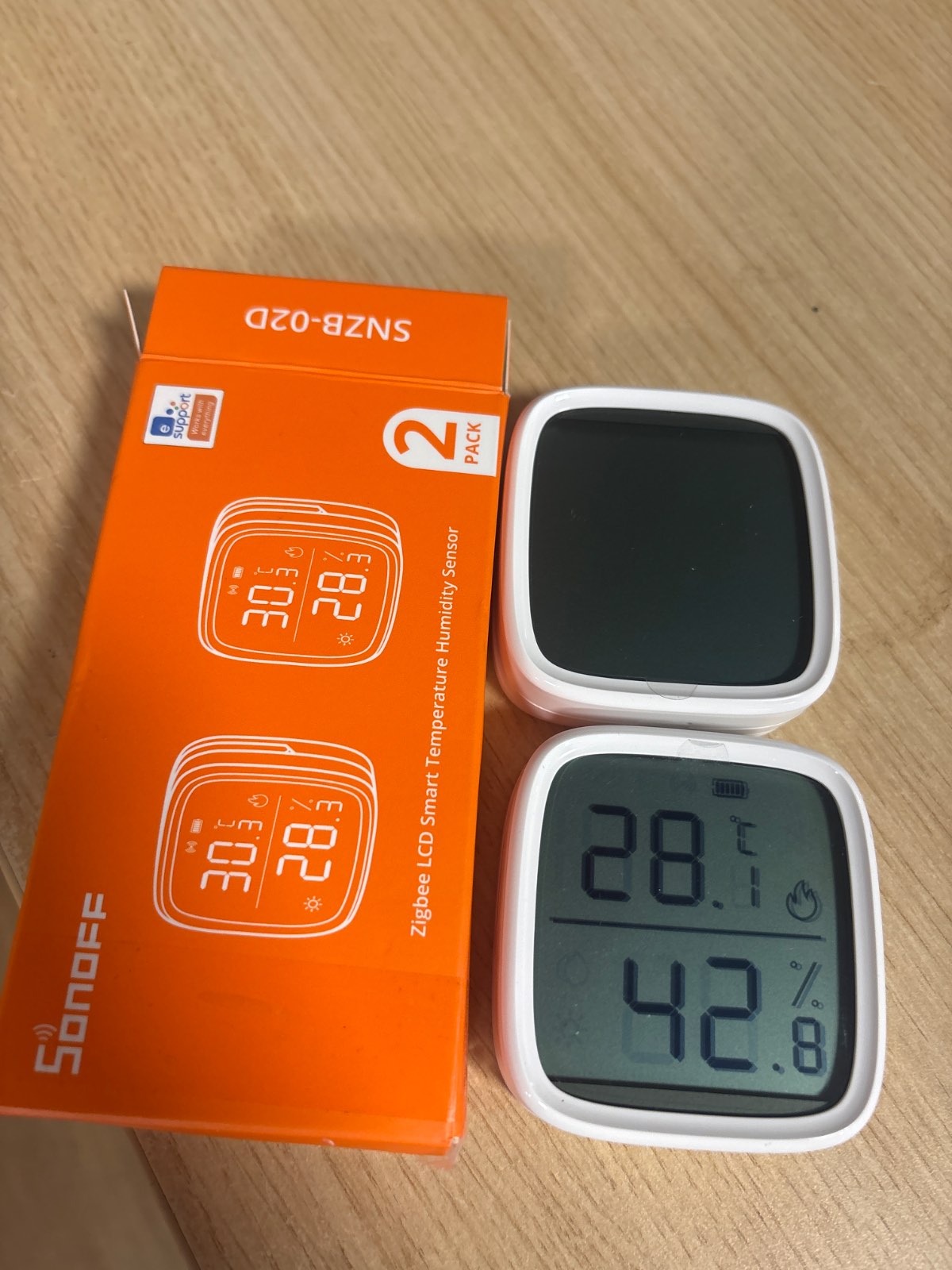 322375 - SONOFF SNZB-02D Mini ZigBee Sensor Temperature dhe Lagështie, Termometër i Brendshëm, Higrometër, Ekran LCD, i pajtueshëm me Alexa/Google Home, Pako me 2 copë