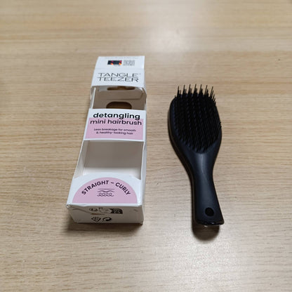 290154 - TANGLE TEEZER Ultimate Detangler i Vogël, Furçë Detangler për Flokë të Lagur dhe të Tharë, E Zezë