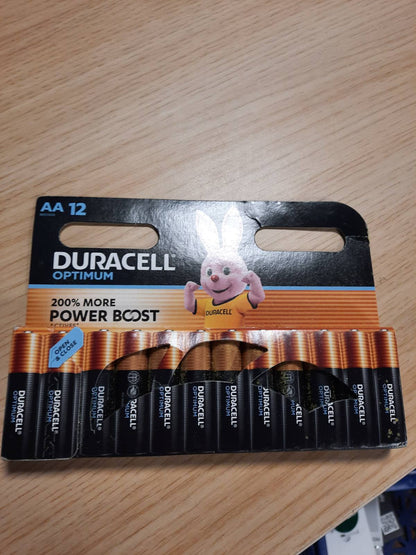 309138 - DURACELL Bateri alkaline Optimum AA (12 copë) 1.5V, LR06