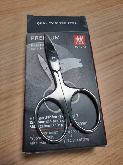 289692 - ZWILLING Gërshërë thonjsh (me teh prerës pak të lakuar, hipoalergjike, për thonjtë e duarve dhe të këmbëve), premium, argjendi, 90 mm