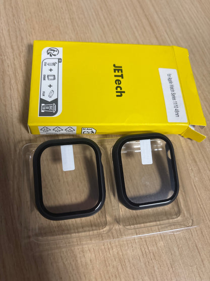 310550 - JETech Mbështjellëse me mbrojtëse ekrani për Apple Watch Series 11/10, 46mm, e zezë