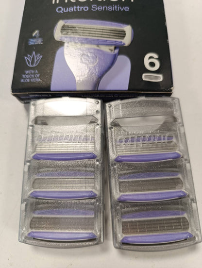 302353 - WILKINSON SWORD Intuition Quattro Sensitive për femra, 6 karikime