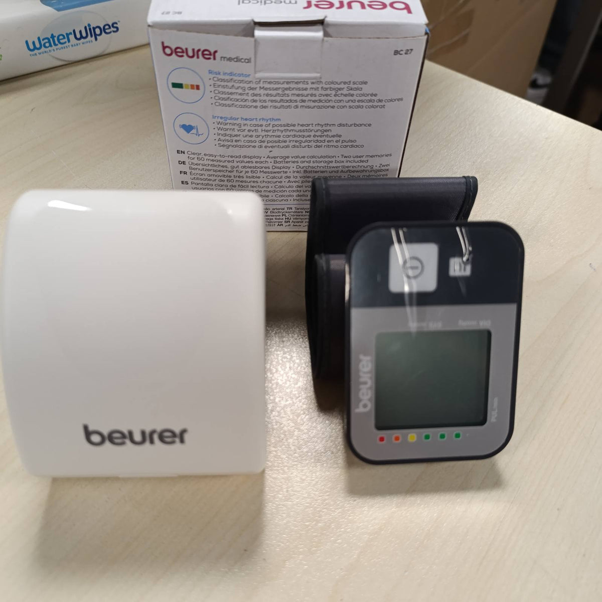 303143 - BEURER Monitor tensioni i gjakut BC 27, për kyçin e dorës, zbulim të aritmisë, tregues rreziku me ngjyra, për perimetër kyçi prej 14-19.5 cm, pajisje mjekësore, transferim të dhënash në Apple Health