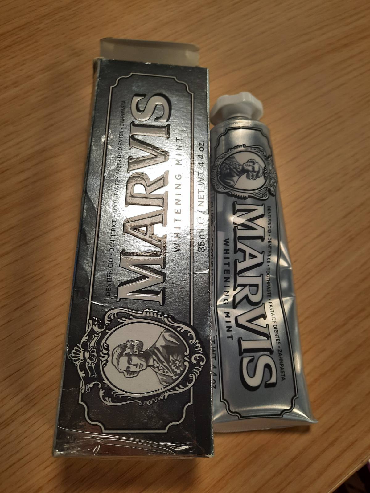 290121 - MARVIS Pastë dhëmbësh zbardhuese me mente, 85 ml, xhel natyral zbardhues, freskues