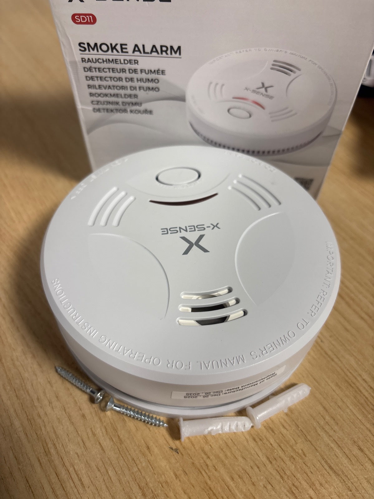 322527 - X-SENSE Detektor tymi me bateri të mbyllur 10-vjeçare, standardi EN14604, SD11, Pako me 1 copë