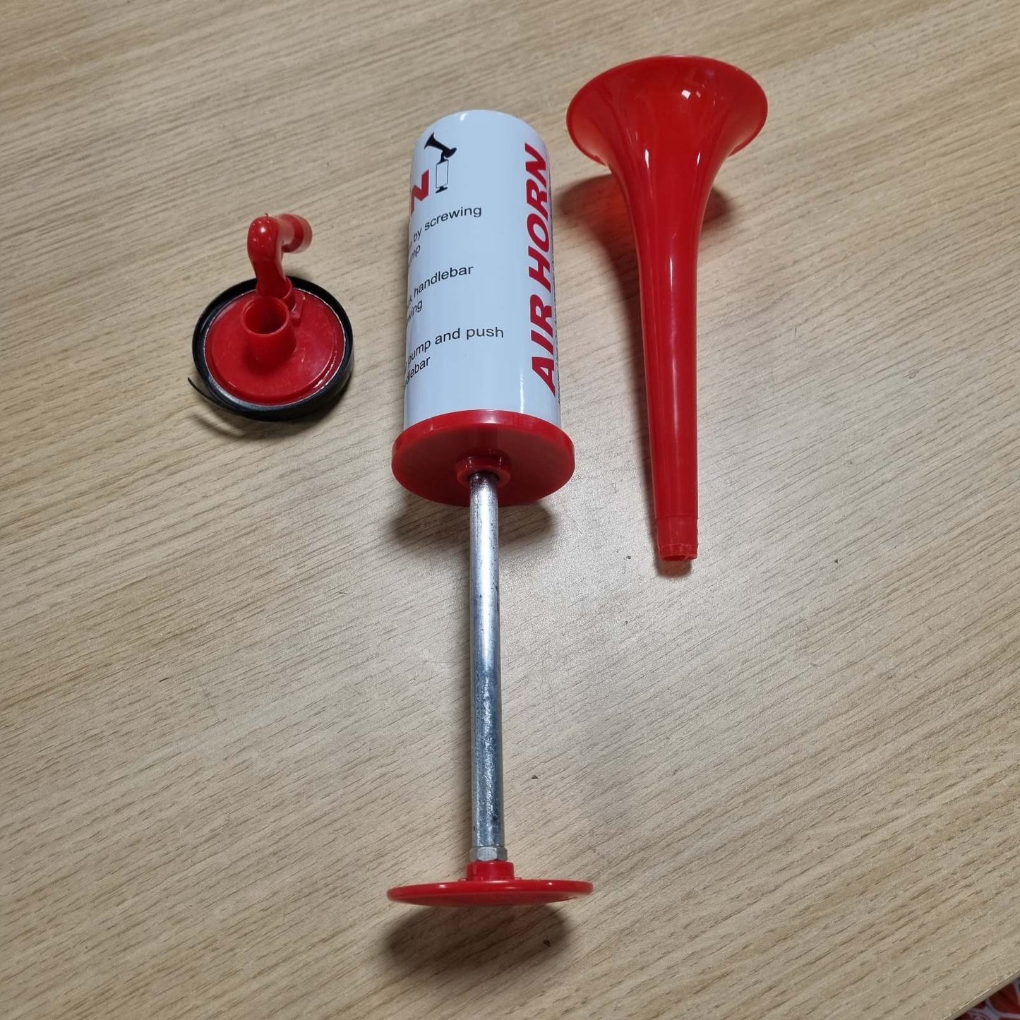 322730 - Brirë Ajri për Fanfare Moling, Manual Trombë Megafoni, Metalike, për Varka, Artikull për Tifozë Futbolli, Aksesor Hendbolli, Alarm (i Kuq)