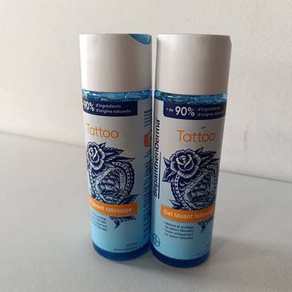 321595 - BEPANTHEN Xhel Pastrues për Tatuazhe, pH Neutral, 2x200ml