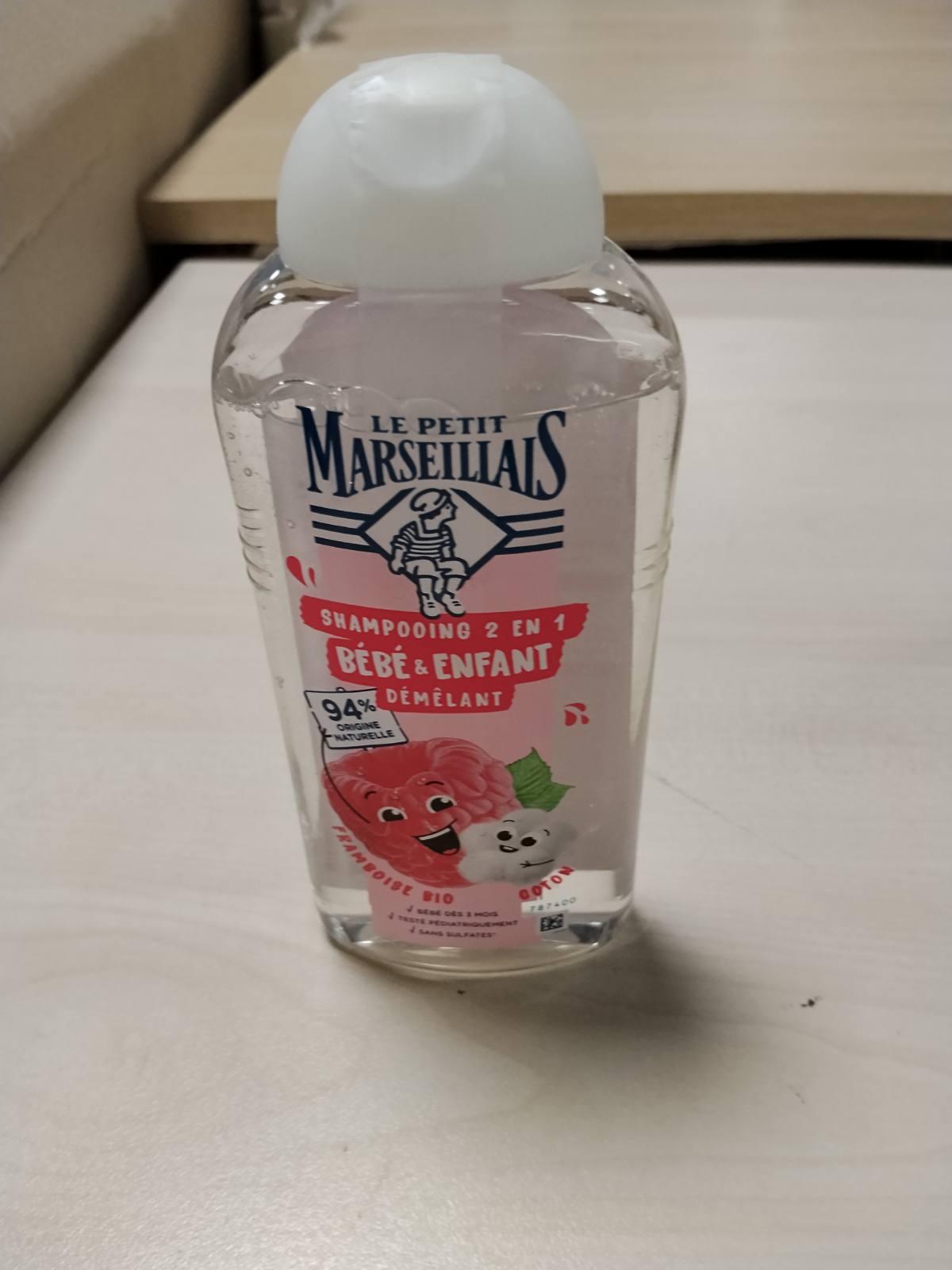 302671 - Le Petit Marseillais Shampo 2-në-1 për Bebe dhe Fëmijë me Mjedër dhe Pambuk Organik, 300 ml, 94% përbërës natyral