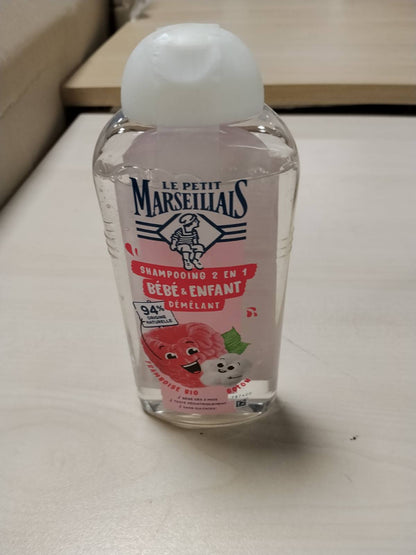 302671 - Le Petit Marseillais Shampo 2-në-1 për Bebe dhe Fëmijë me Mjedër dhe Pambuk Organik, 300 ml, 94% përbërës natyral