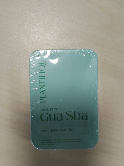 321989 - PLANTIFIQUE Gua Sha për fytyrën dhe trupin, me gur të vërtetë xhade, mjet masazhi për fytyrën, ide dhuratë kundër plakjes