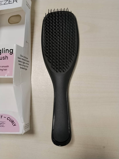 321794 - TANGLE TEEZER Furçë flokësh Ultimate Detangler, për flokë të lagur dhe të thatë, me dy nivele qimesh, ngjyra: E zezë