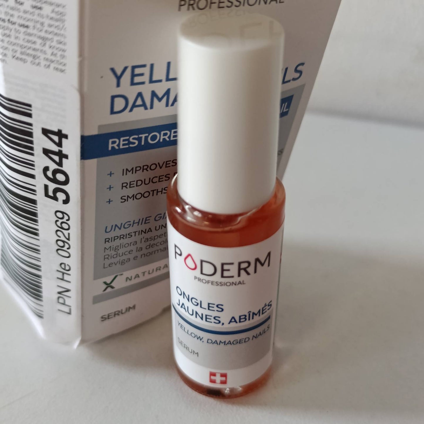 321326 - PODERM - Serum i verdhë për thonjtë me vaj - Përbërës 100% natyralë - Kujdes për këmbët/duart - 30ml