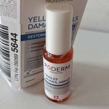 321326 - PODERM - Serum i verdhë për thonjtë me vaj - Përbërës 100% natyralë - Kujdes për këmbët/duart - 30ml