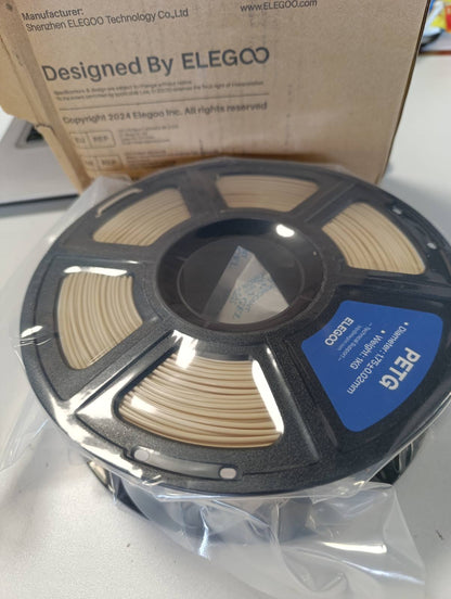 310373 - ELEGOO Filament PETG 1.75 mm, bezhë, 1KG, saktësi dimensionale ±0.02 mm, përputhshëm me shumicën e printerëve FDM
