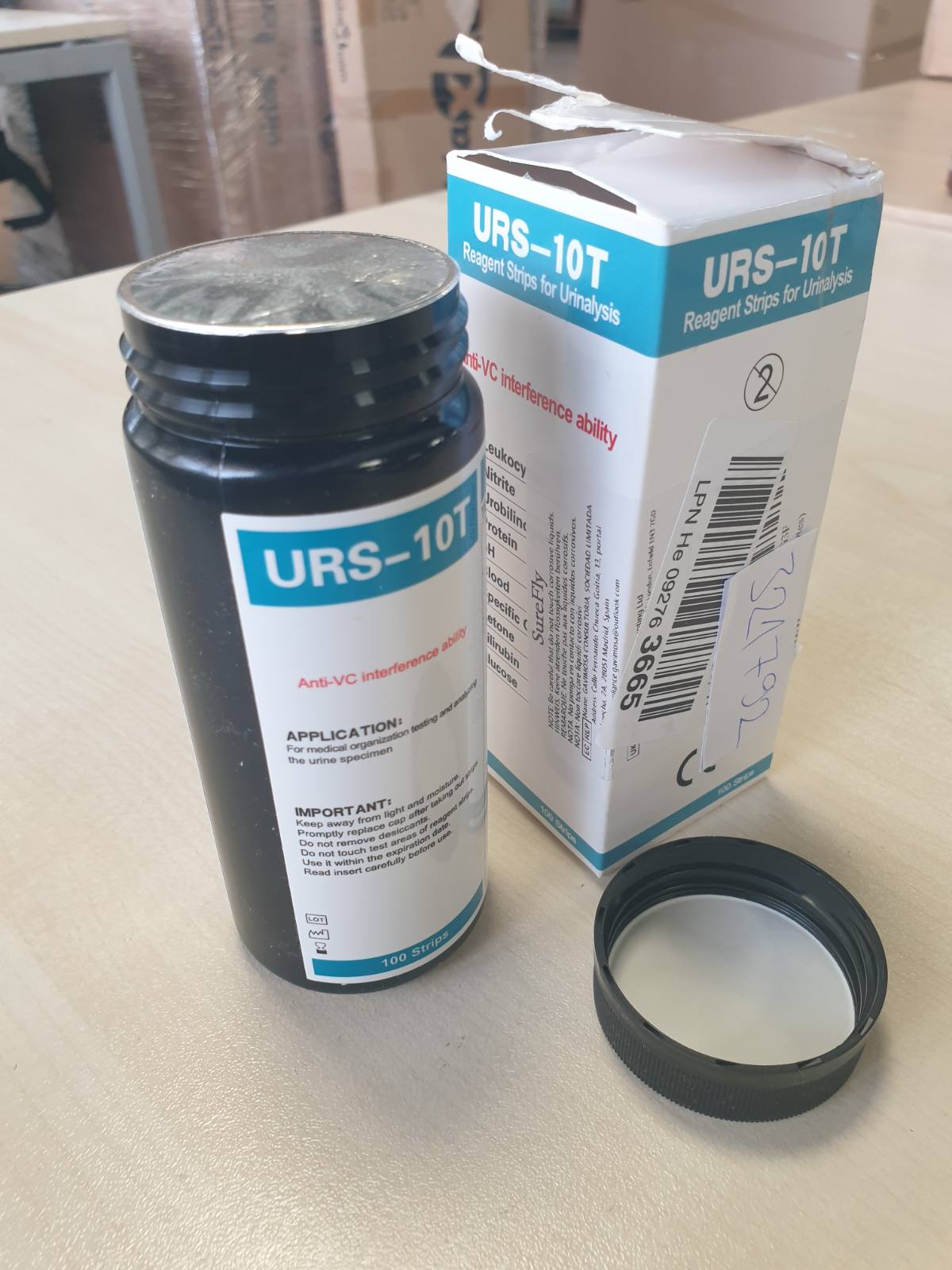 321792 - 100 Shirita Testimi të Urinës, Vetë-Test për Analizën e Urinës, Parametra: Glukozë, pH, Proteina, Ketone, Gjaku, Leukocitet