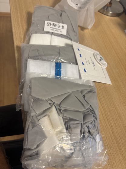 302910 - CARER Pantallona mbrojtëse kundër inkontinencës me 3 copë, të papërshkueshme nga uji, për të rritur, stil Boxer, të papërshkueshme nga rrjedhjet, të lahet, me hapje të rregullueshme për këmbët, plastike unisex, gri, XL