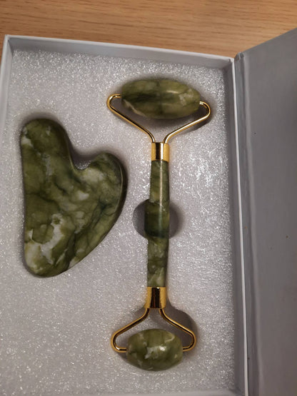 306686 - GUGUG Rul Jade dhe Guri Gua Sha për Masazh të Fytyrës, Syve dhe Trupit