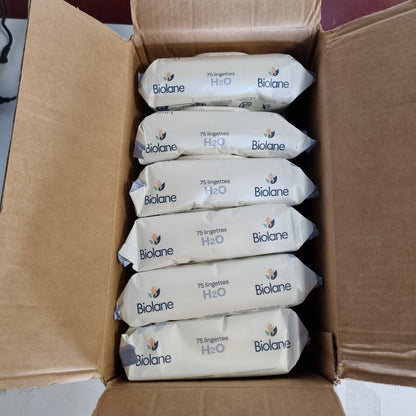 296791 - BIOLANE Peceta me ujë për foshnje, 900 peceta, Pako me 12 x 75, Pastrim i butë dhe efektiv, Nuk kërkon shpëlarje, Që nga lindja