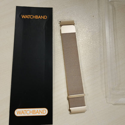 296412 - BYZYLYK METALIK për Samsung Galaxy Watch 7/6/5/4, 44mm/40mm/Watch 6 Classic 47mm/43mm/Watch 5 Pro 45mm/Watch 4 Classic/FE, rrip magnetik, ngjyrë shampanjë