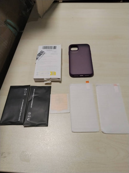 296359 - FLLAO - Mbështjellëse 4 në 1 për iPhone 11 6.1", Vjollcë e Errët