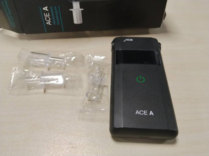 312716 - ACE Alkoometër A, dixhital për matjen e alkoolit në gjak, sensor elektrokimik, funksionim me 1 buton, ngjyrë e zezë
