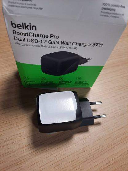308882 - BELKIN Karikues BoostCharge Pro USB C 67 W, Karikues GaN 2 Porta