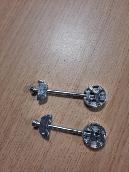 335230 - CYCLINGCOLORS 2x Lidhës i shpejtë për montim të sipërfaqes së punës, Ø20mm x 10mm, fiksim i vidës së mobiljeve, pllakë mbështetëse druri