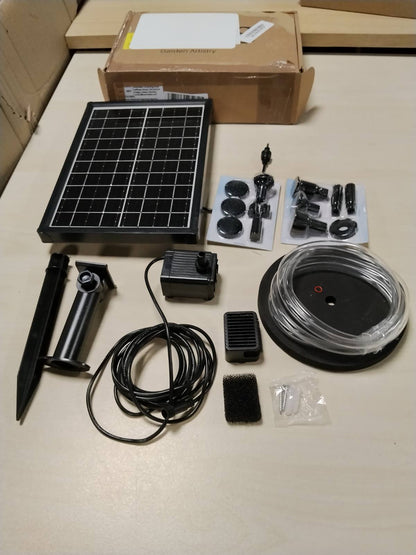 313119 - BILING Shatërvan diellor 7.5W për përdorim të jashtëm me bateri 3600mAh për pellgje deri në 600L