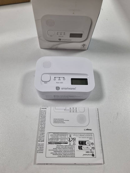 313441 - SMARTWARES DETEKTOR I MONOKSIDIT TË KARBONIT, SENSOR 10-VJEÇAR, VLERËSIM FITUES TESTI 1.5, ME EKRAN DHE BUTON TESTIMI - FGA-13041