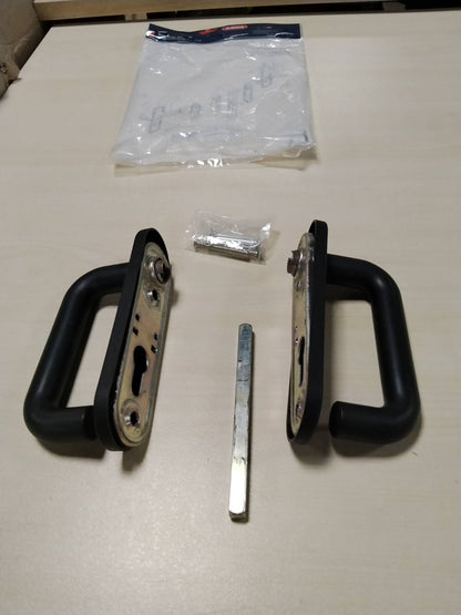 314644 - ABUS Pajisje për dyer kundër zjarrit KFG - set dorezash me levë, i zi, i rrumbullakët