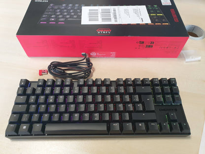 308775 - TASTIERË LOJËRASH pa tel CHERRY MX 8.2 TKL, QWERTZ gjermane, MX2A e kuqe, e zezë
