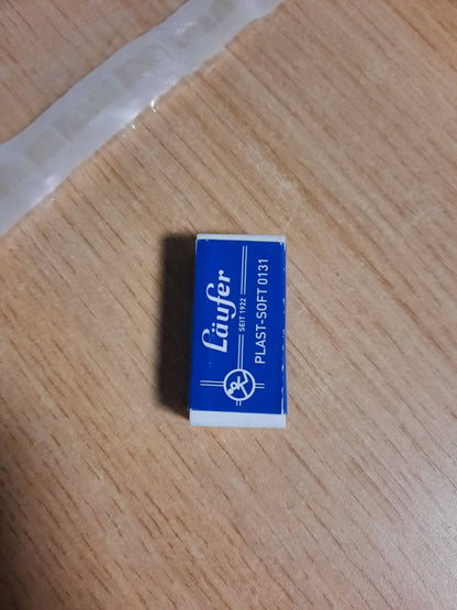 309398 - LÄUFER 00131 Plast Soft 0131 Gomë, gomë plastike e butë për lapsa dhe lapsa me ngjyra, transparente