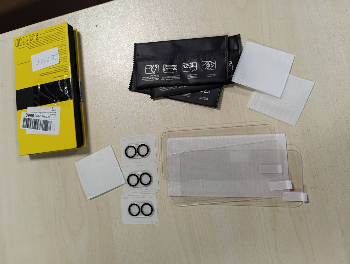 309350 - Niphabe - Mbrojtës ekrani prej qelqi të temperuar për iPhone 17, pako me 3 pjesë, fortësi 9H, mbrojtje HD, ultra i tejdukshëm