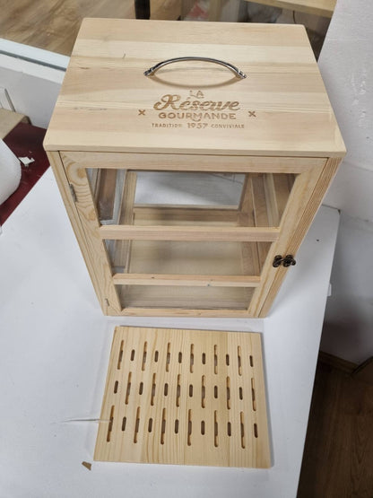 313219 - COOK CONCEPT Qilar prej druri Paulownia me 2 rafte të lëvizshëm, 39 cm