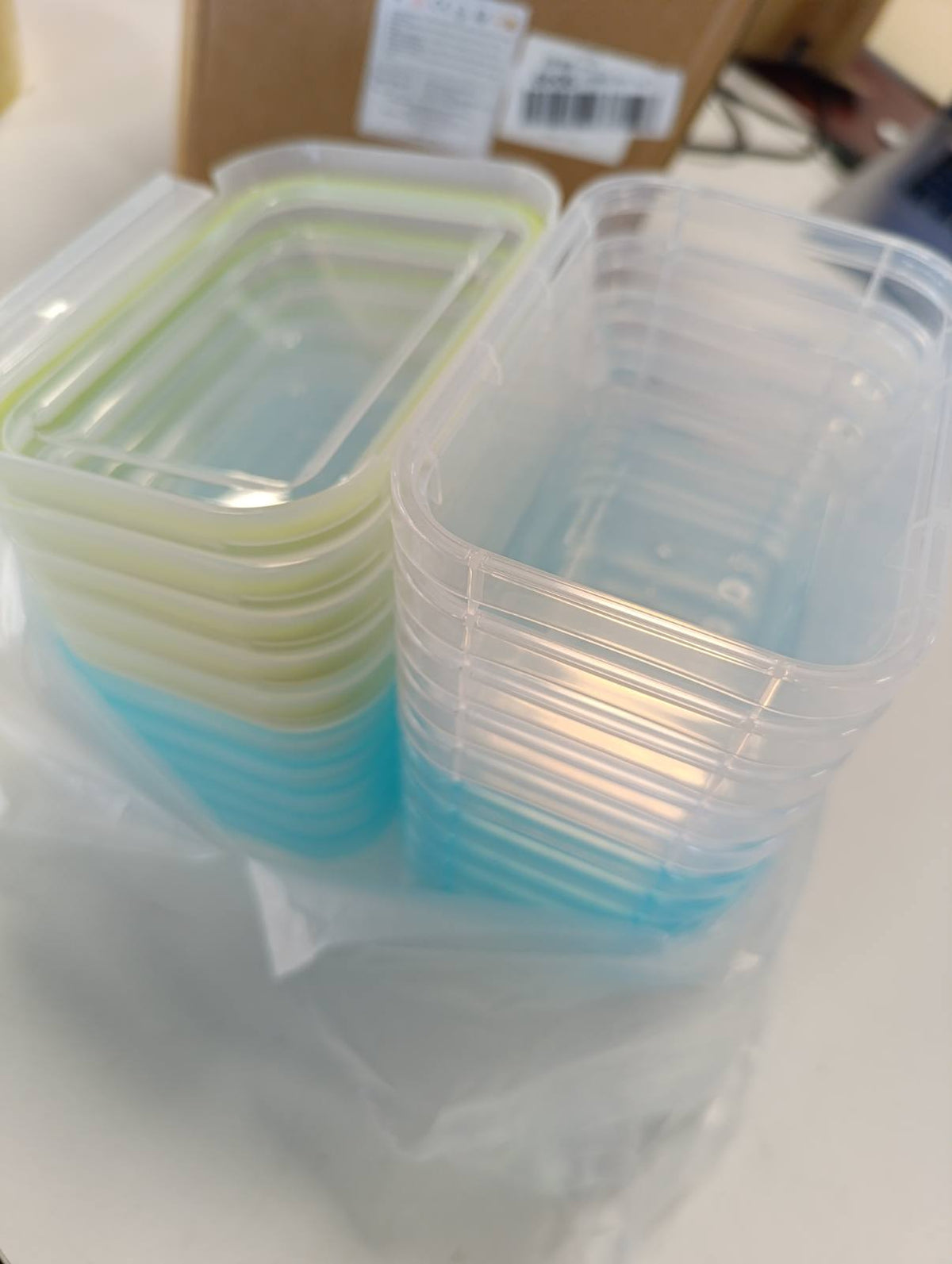 314539 - VINATO Enë për Ruajtjen e Ushqimit me Kapakë - 10 x 300ml, pa BPA, të grumbullueshme, të sigurta për ngrirje dhe mikrovalë, 10 etiketa