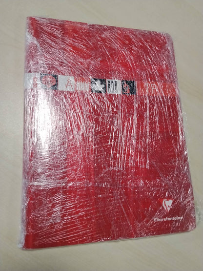 309311 - Clairefontaine Fletë ushtrimesh me kapëse 3347C - 24x32 cm - 120 faqe, Katrorë të mëdhenj (90 g) dhe të bardhë (125 g), Mbulesë kartoni e laminuar