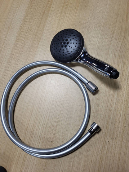 313522 - GROHE Vitalio 110, kokë dushi me tub, 14l në minutë, dush dore me 2 modele spërkatjeje, lidhje universale, unazë silikoni, tub dushi 1.5m, e rrumbullakët, krom, 26972001