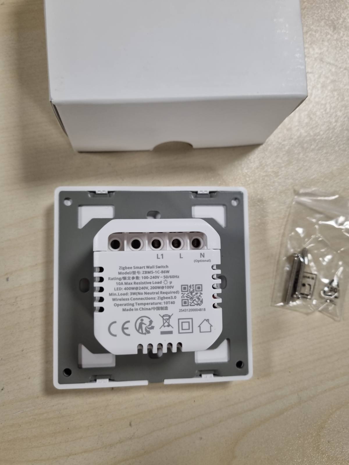 313773 - SONOFF Ndërprerës Muri me Rele Zigbee ZBM5, Tipi 86, 1 Kanal, me ose pa neutral, telekomandë përmes aplikacionit