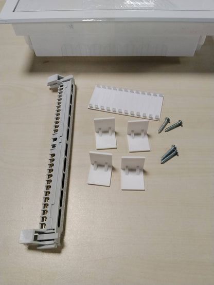312928 - KUTI SIGURESASH REV e montuar në rrafsh - 2 rreshta, 24 module, 379x341x105 mm, 400V, e bardhë