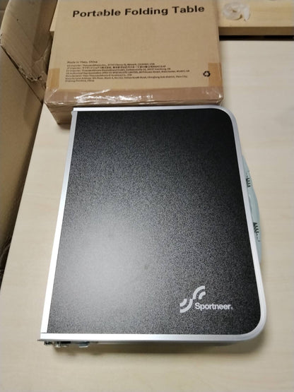 313382 - SPORTNEER Tavolinë kampingu e palosshme, 4 lartësi të rregullueshme, sipërfaqje 60 x 40 cm, kornizë alumini, për kamping dhe piknikë